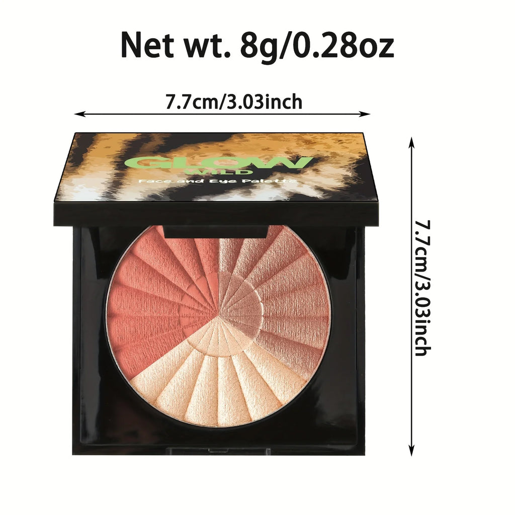 SU YAMMY 3-in-1 Blush Bronzer Highlighter Palette | Matte & Shimmer Blush Bronzer Palette QXL