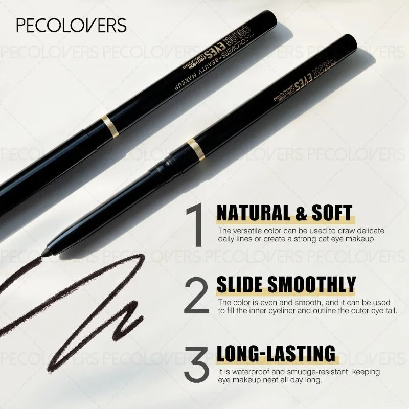 PECOLOVERS Waterproof Eyeliner Pen | Green & Black Long-Lasting Eyeliner Pen QXL