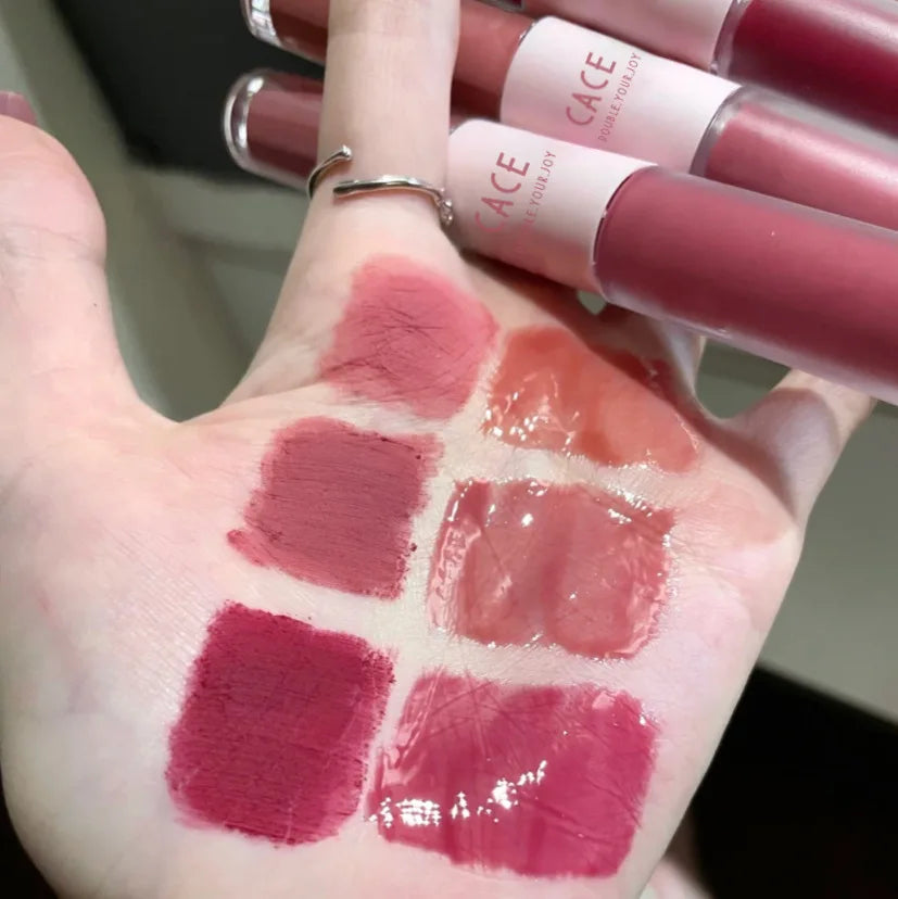 Maxfine Double-End Lip Gloss | Matte Velvet & Mirror Finish Lip Gloss QXL