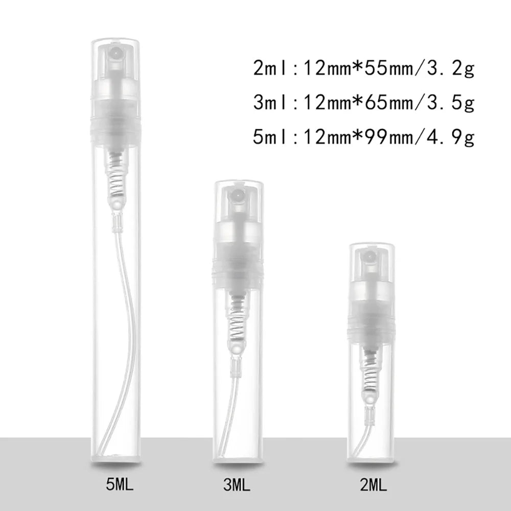 50-Pack Mini Refillable Spray Bottles 2ml 3ml 5ml 10ml Travel Refillable Spray Bottles QXL