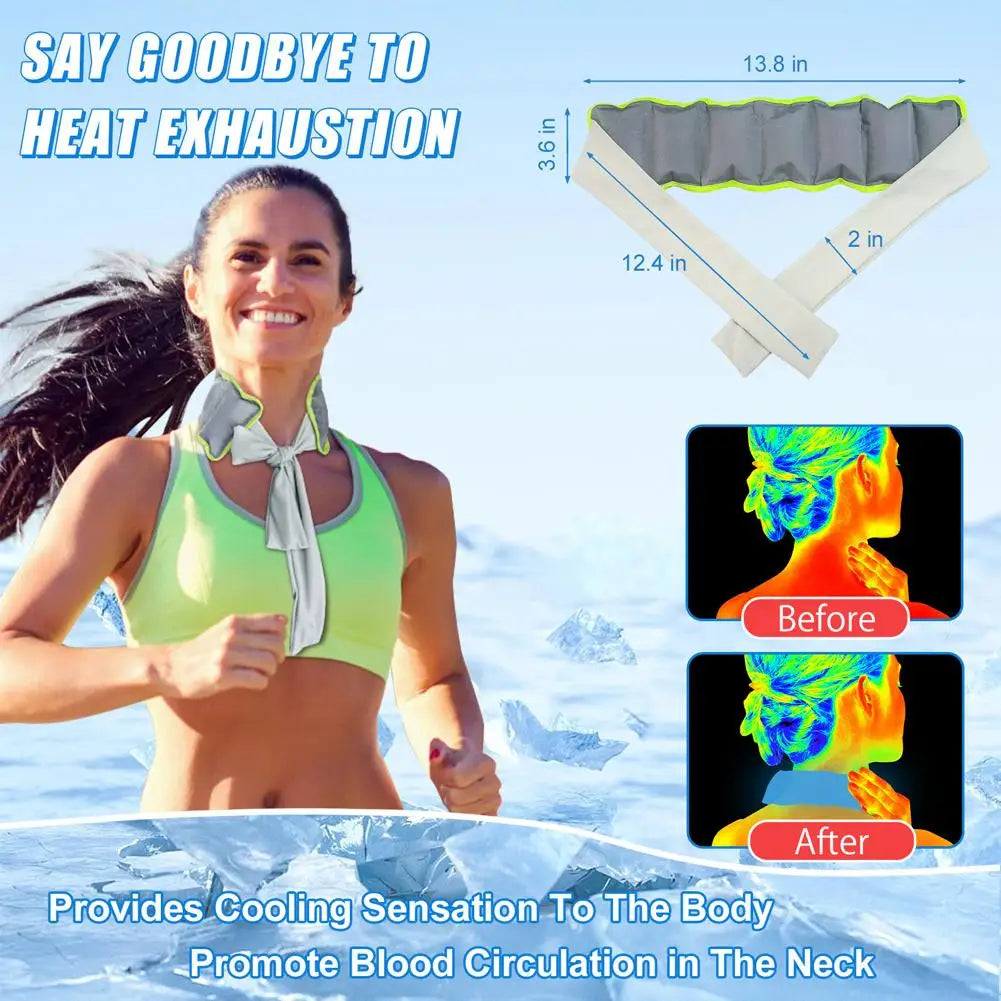 Reusable Cooling Ice Neck Wrap Scarf for Outdoor Activities Cooling Neck Wrap QXL