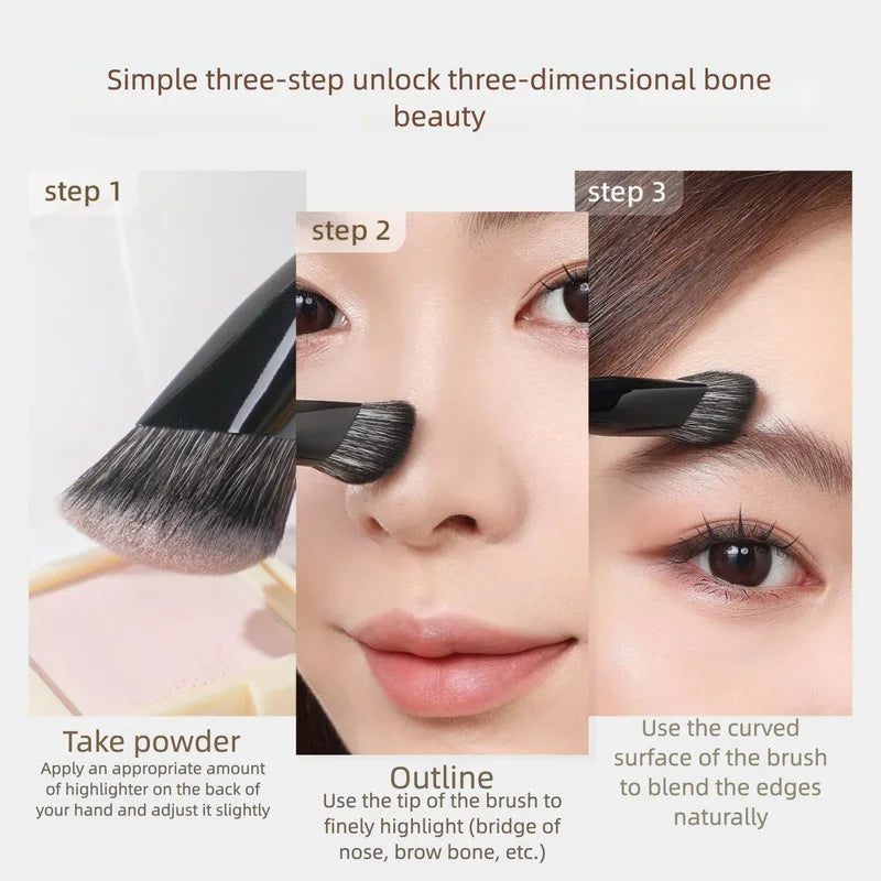 Brightening Concealer & Highlighter Brush | Soft Synthetic Concealer Makeup Brush QXL