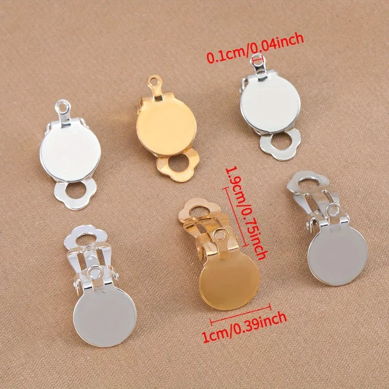 Frog-Shape Stainless Steel Clip-On Earring Bases | DIY Jewelry Earring Bases QXL