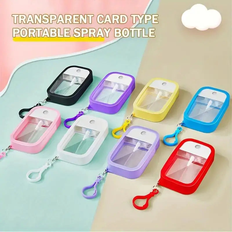 50ml Refillable Keychain Dispenser Bottle – Colourful & Reusable Travel Dispenser Bottle QXL