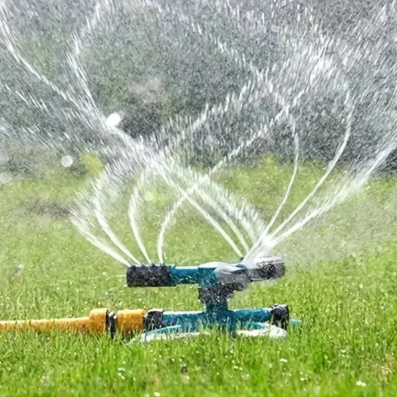 360° Rotating 3-Arm Disc Lawn Sprinkler | Large Area Garden Garden Sprinkler QXL