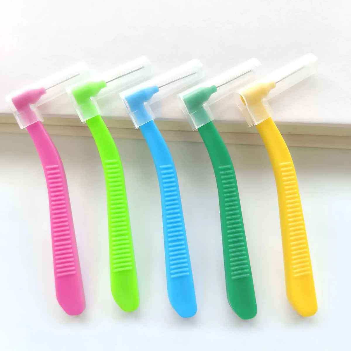 20-Pack L-Shape Interdental Brushes 0.6–1.2mm | Ortho Cleaning Interdental Brush Set QXL