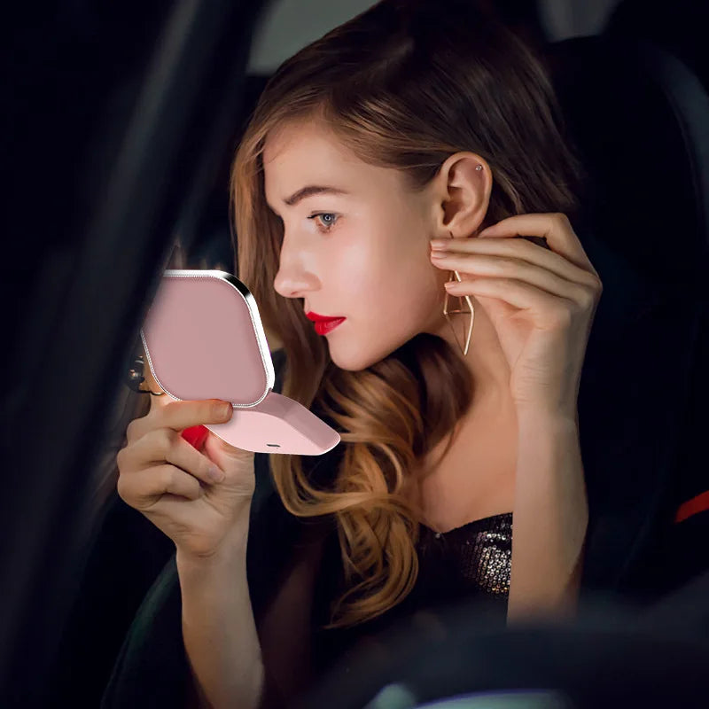 LED Compact Makeup Mirror | 3X Magnifying, 3 Light Modes LED Compact Mirror QXL