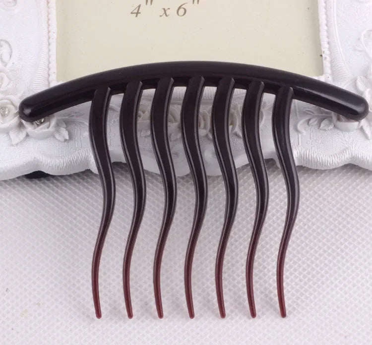 Magic Donut Bun Maker & Volume Bouffant Hair Comb Clip Hair Styling Tool QXL Coffee