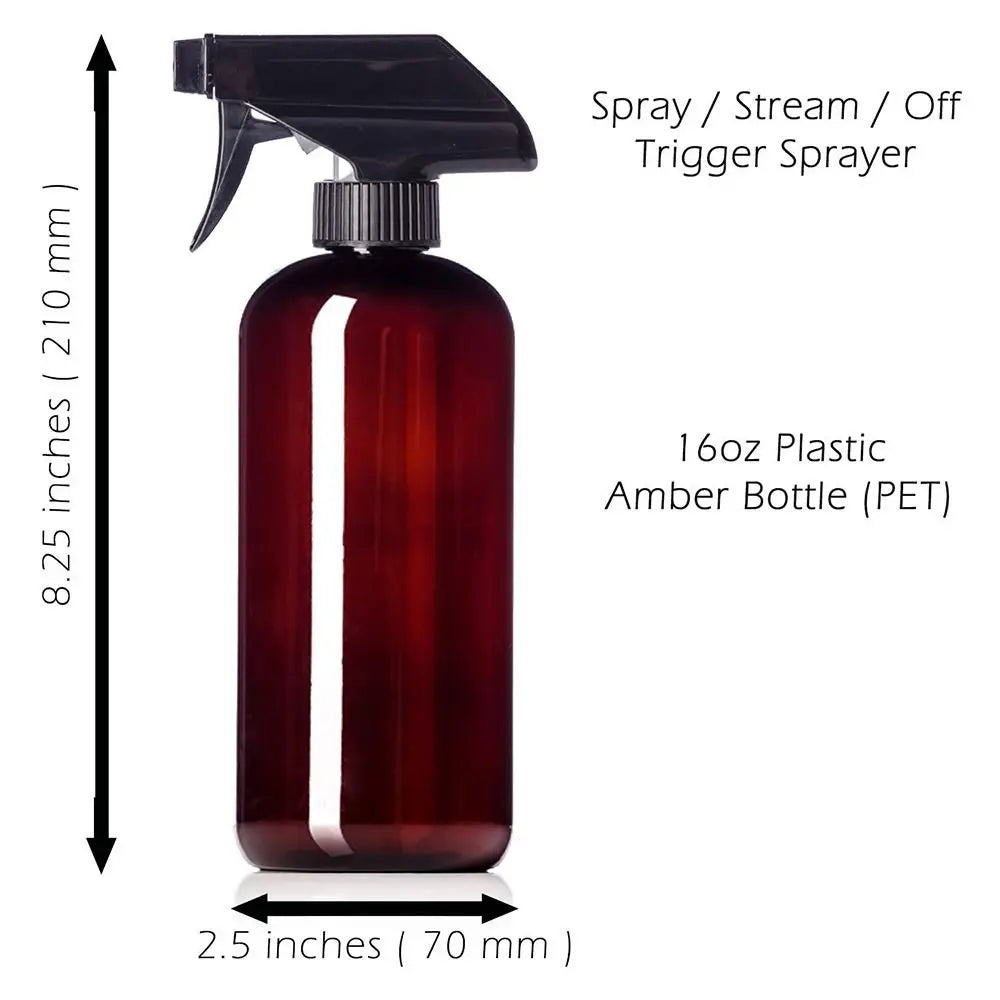 Amber 500ml Refillable Spray Bottles | UV-Resistant Trigger Trigger Spray Bottle QXL