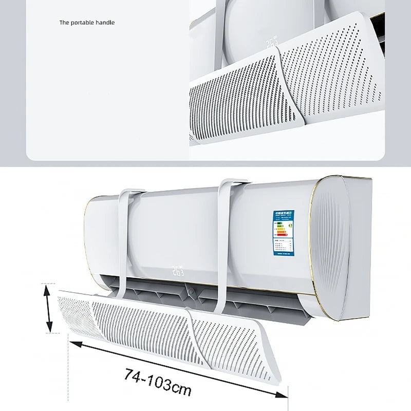 AC Wind Deflector Wall-Mount | Adjustable Air Conditioner Baffle AC Wind Deflector QXL