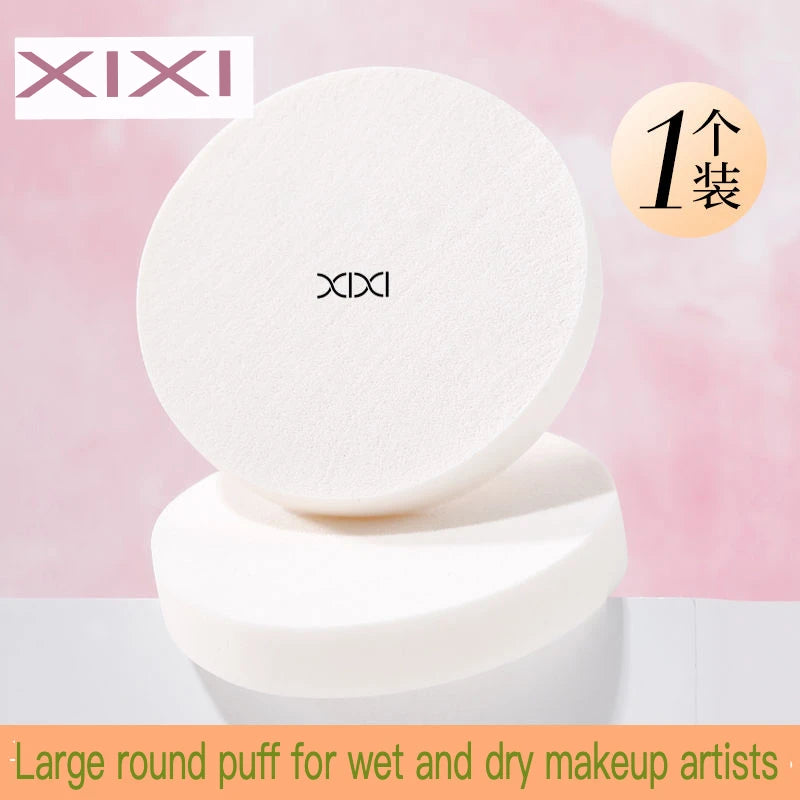 XIXI Round Powder Puff | Wet & Dry Makeup Sponge Makeup Powder Puff QXL white