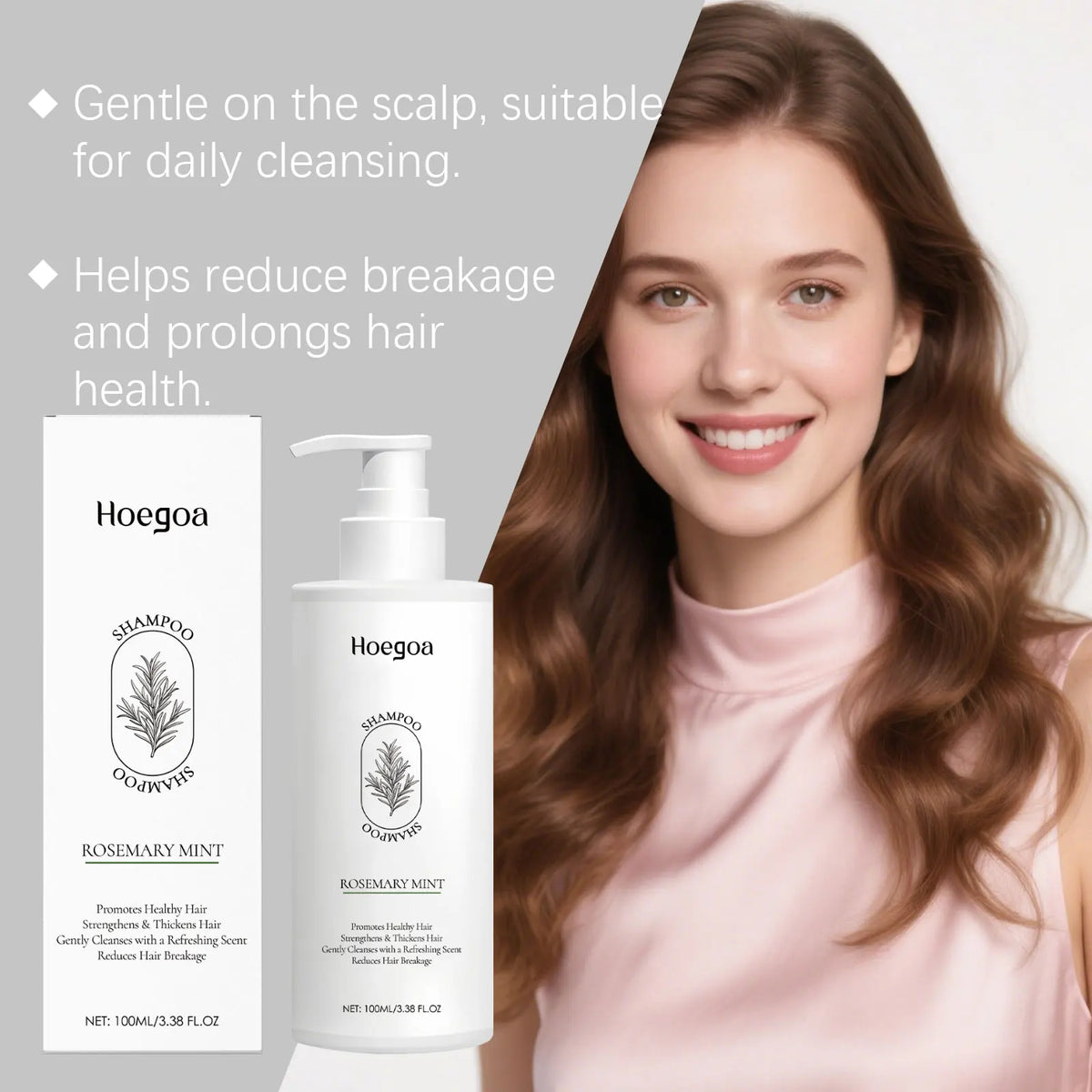 HOEGOA Rosemary & Mint Shampoo & Conditioner Set – All Hair Shampoo & Conditioner Set QXL