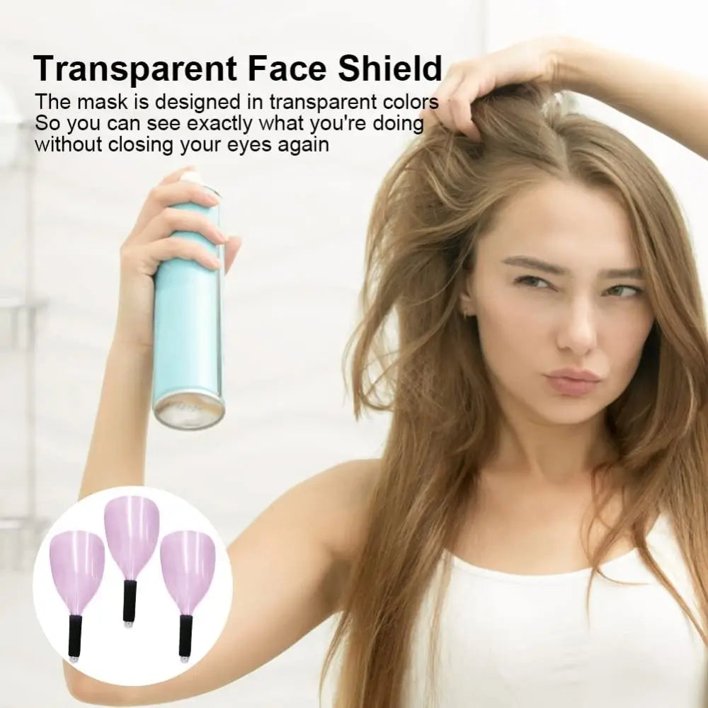 Hairspray Face Shield – Transparent Reusable Makeup Protector Hair Styling Shield QXL