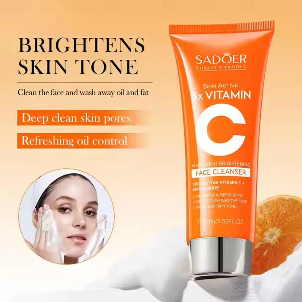 Sadoer 5-Pc Vitamin C & Niacinamide Skincare Set – Brighten & Firm Skincare Gift Set QXL