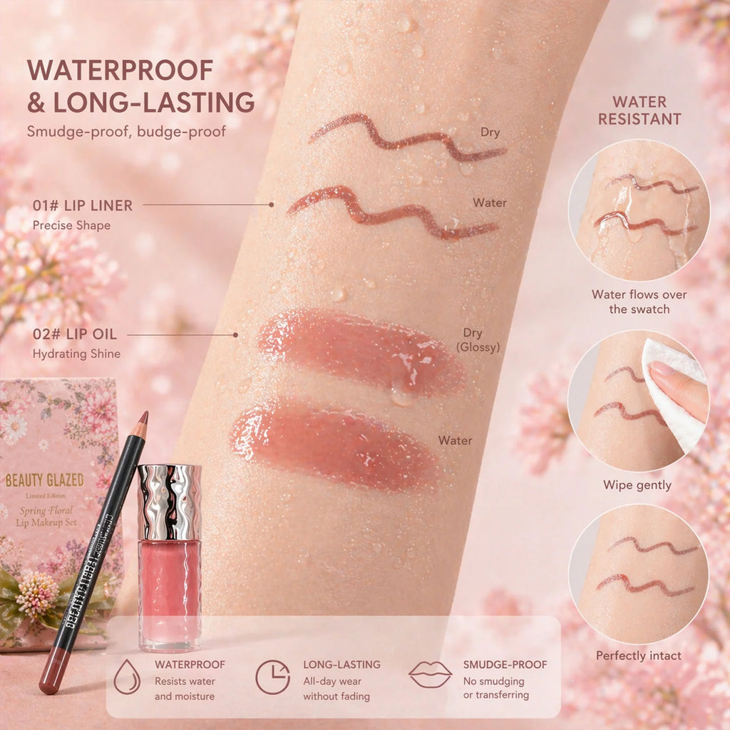 Dairy Lip Kit – Matte Lip Liner & Hydrating Lip Gloss Set Lip Makeup Set QXL