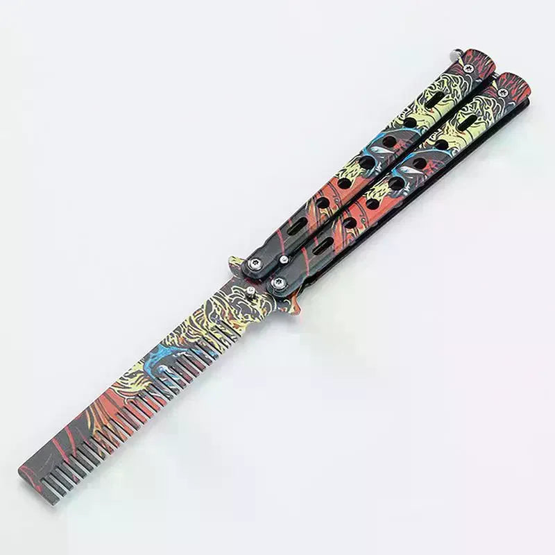 Stainless Steel Butterfly Comb | Foldable Galaxy Flip Trainer Butterfly Flip Comb QXL