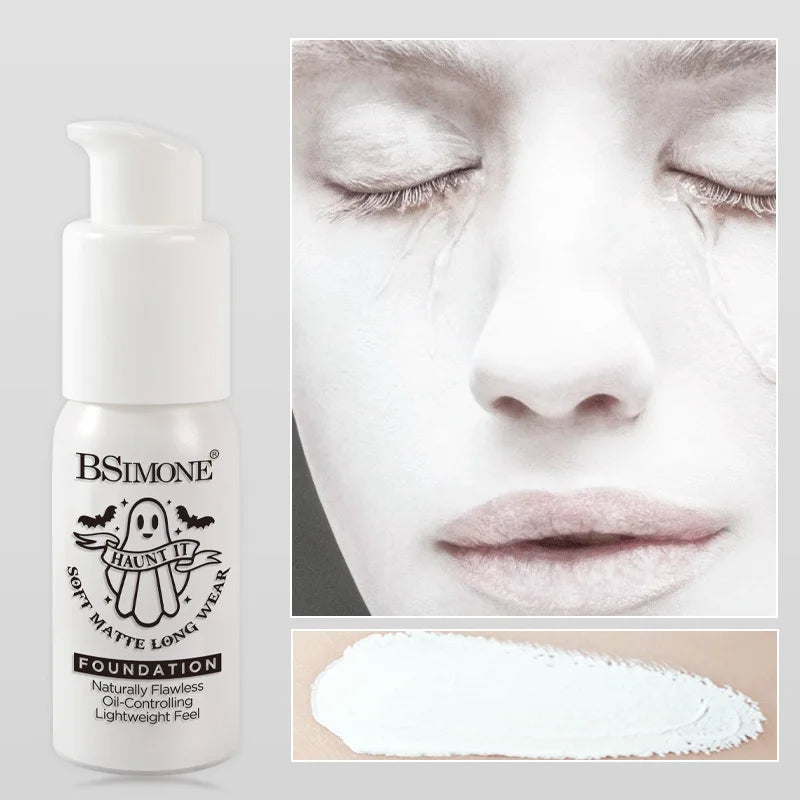 White Liquid Foundation – Full Coverage Goth & Cosplay Makeup Liquid Foundation QXL