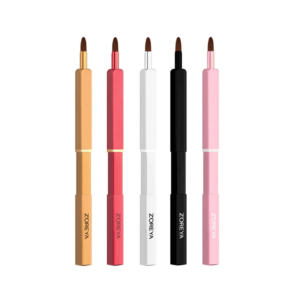 Zoreya Retractable Mini Lip & Concealer Brush | Portable Retractable Lip Brush QXL