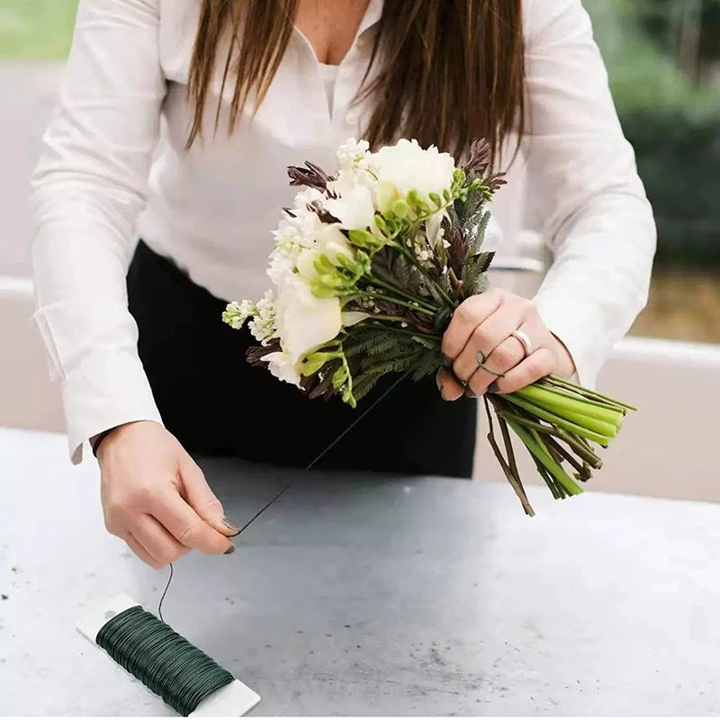 30M Florist Flower Stem Wire Roll | DIY Floral Craft Iron Wire Floral Craft Wire QXL