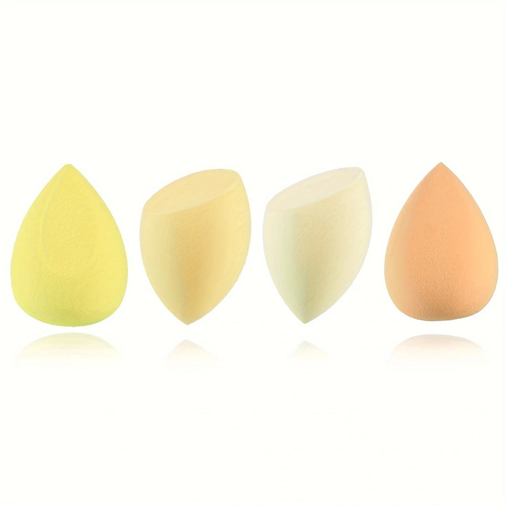 Makeup Sponge Powder Puff | Foundation & BB Cream Applicator Makeup Sponge Puff QXL 4 pcs yellow