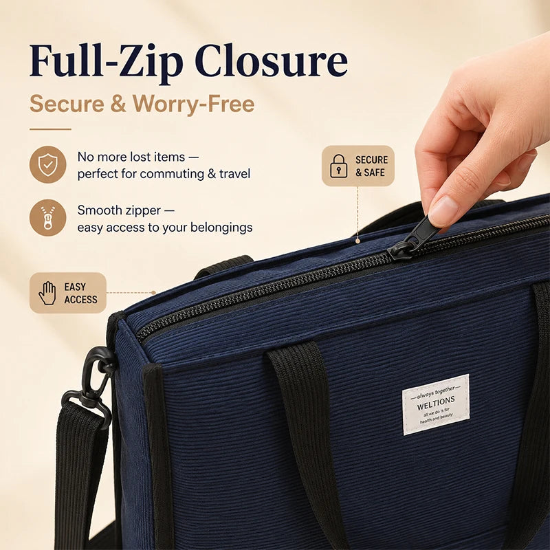 Corduroy Tote Bag | Adjustable Shoulder Strap | Travel & Gym Corduroy Tote Bag QXL
