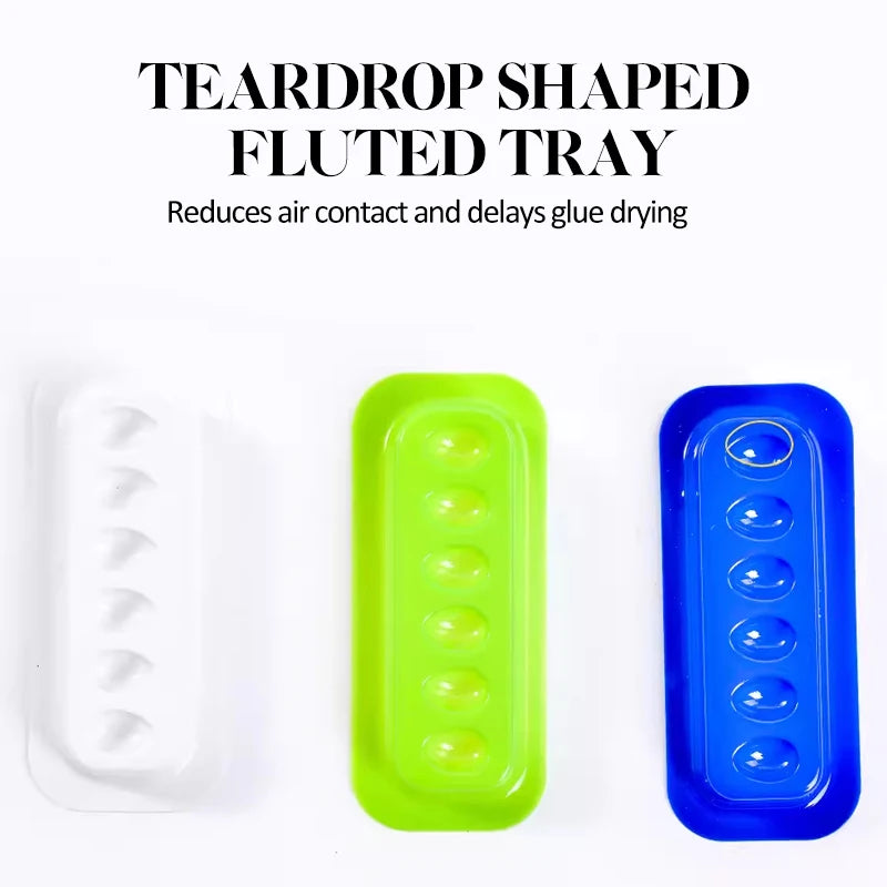 Silicone Eyelash Glue Holder Tray | 6-Cell Lash Extension Tool Lash Extension Tray QXL