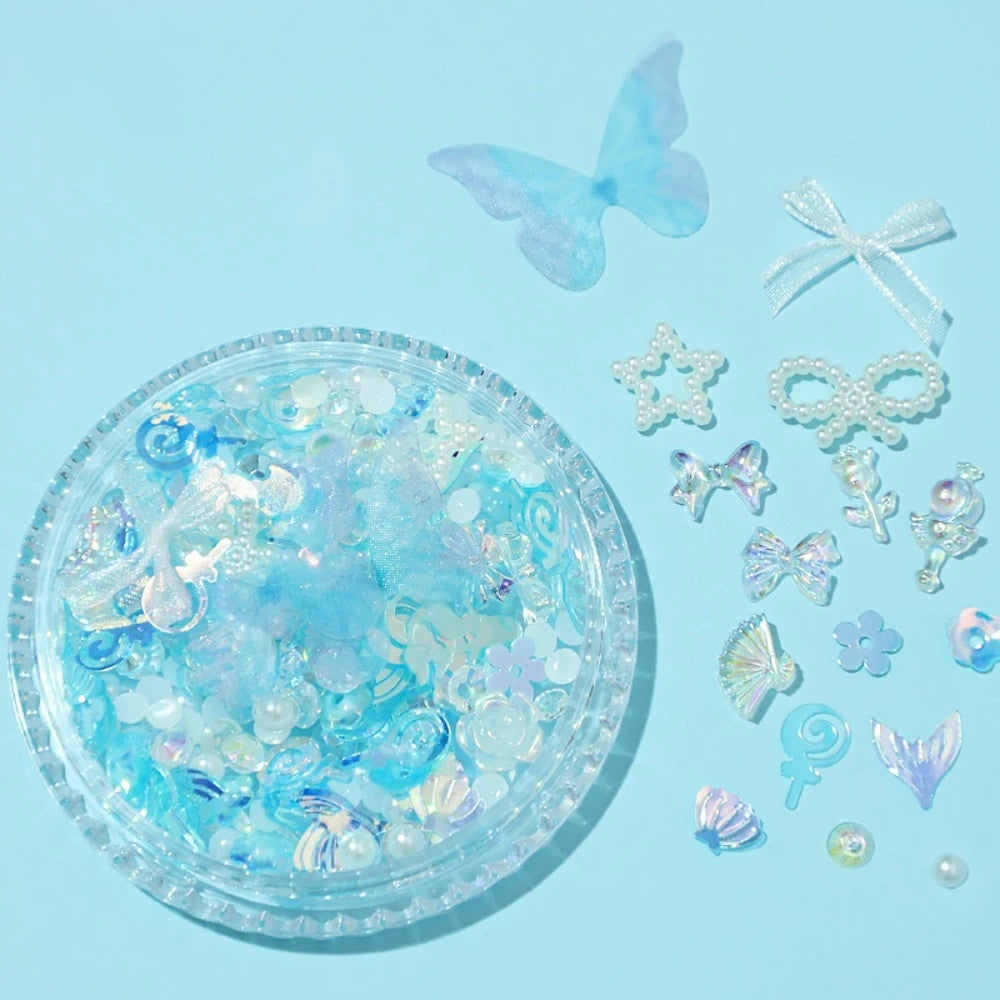 Butterfly Pearl Face Gem Stickers | DIY Bridal Diamond Eye Decor Face Gem Stickers QXL Style 4