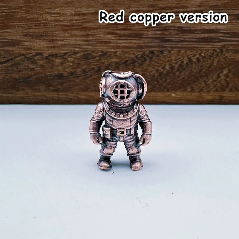 Brass Diver Figurine Bead | EDC Lanyard & Bracelet Charm Brass Figurine Charm QXL Purple