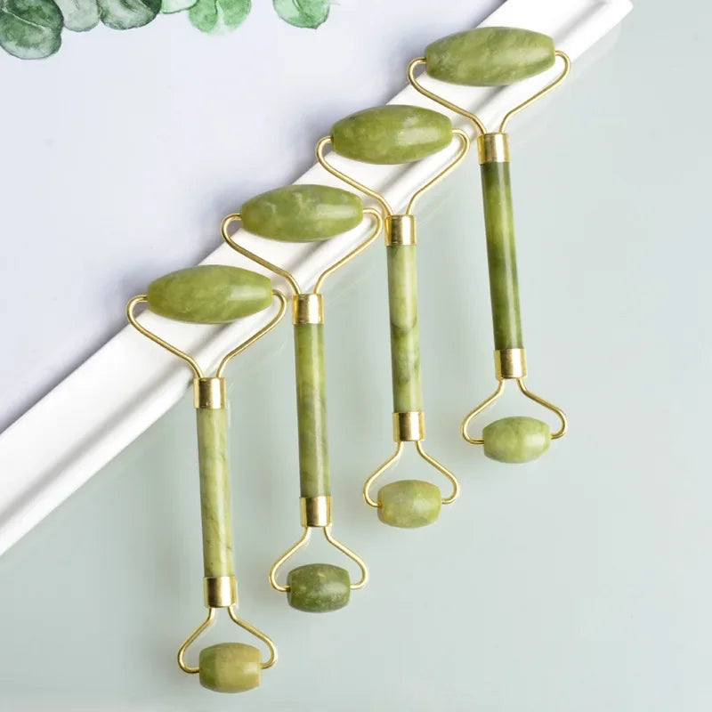 Green Jade Face Roller | Double-Head Facial Massage Tool Jade Face Roller QXL