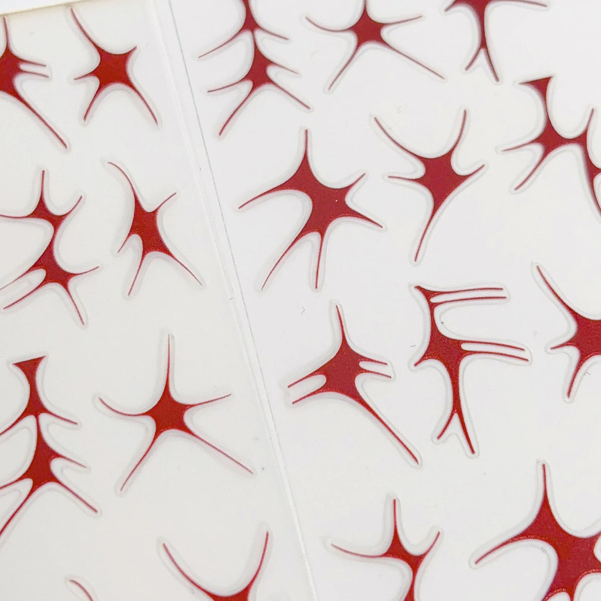 Y2K Red Fire Liner Nail Art Stickers | Crimson Flame Decals Nail Art Stickers QXL