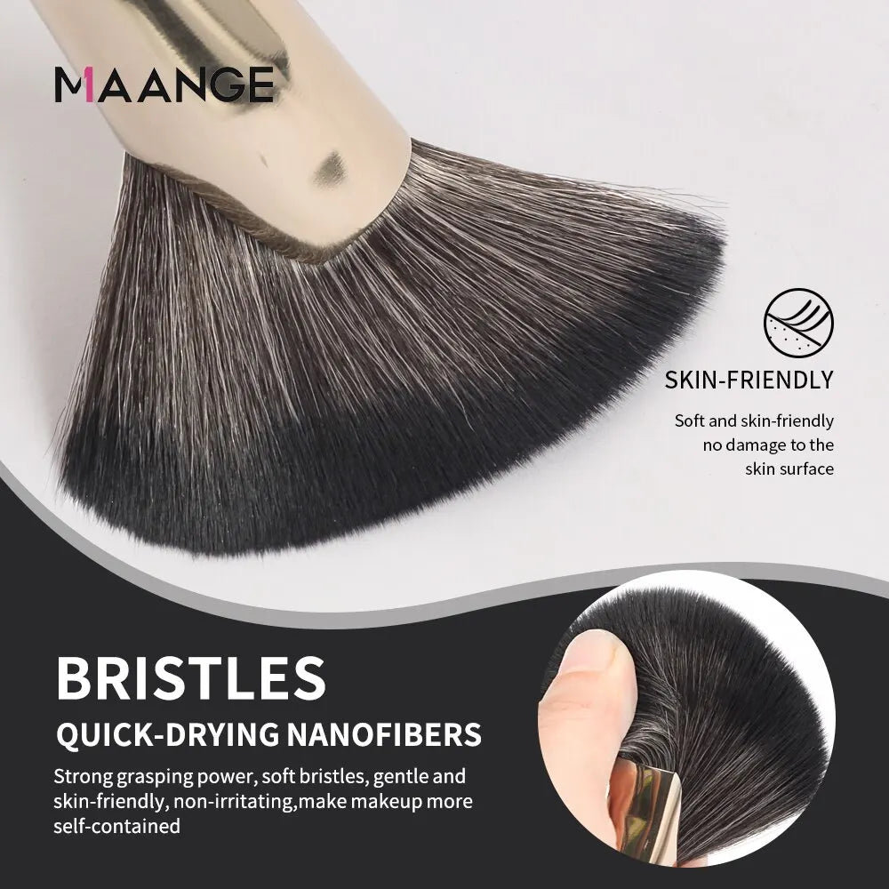 MAANGE Angled Blush Bronzer Brush | Contour & Highlight Makeup Blush Brush QXL