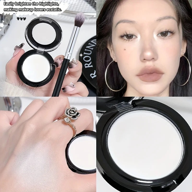 2-Pc Matte Highlighter & Brush Set | Face, Eye & Body Highlighter Powder Set QXL