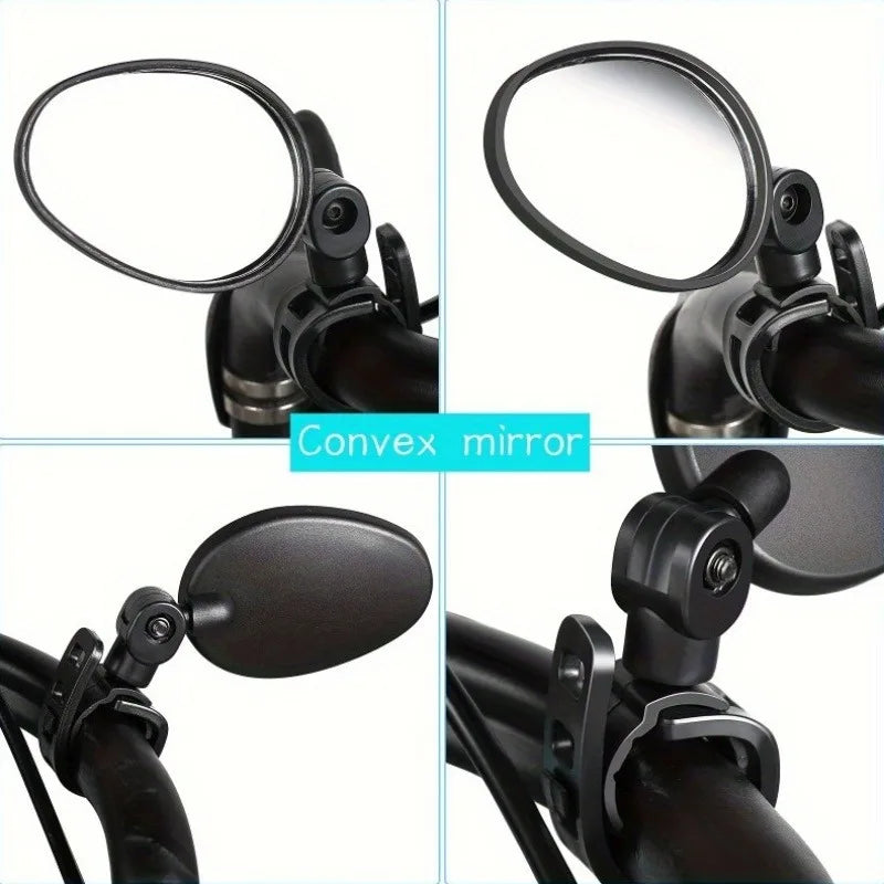 Bicycle Rear View Mirror | 360° Rotatable Oval Handlebar Mirror Bicycle Handlebar Mirror QXL