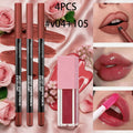 4-Piece Lip Set: 3 Precision Lip Liners + High-Shine Gloss Lip Liner & Gloss Set QXL 04 105