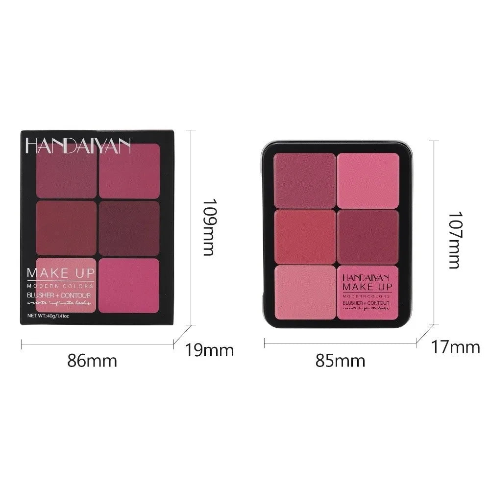 12-Color Blush & Contour Palette | Matte Cream Makeup Face Makeup Palette QXL