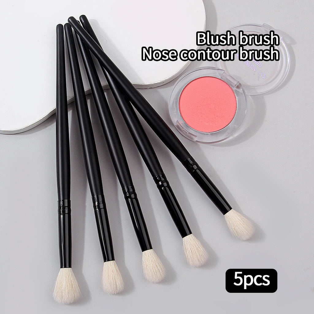 KOSSHOW 5-Pc Soft Makeup Brush Set | Highlighter & Blush Makeup Brush Set QXL