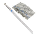 50-Pack Ball Head Nail Drill Bits | Diamond Grinding Set Nail Drill Bits QXL Light Grey