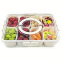 Divided Snack Tray with Lid & Handle | 8-Compartment Serving Tray Divided Serving Tray QXL 8 Grids-1