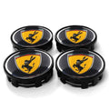 4-Pack Novelty Donkey Wheel Center Caps – 60mm Aluminum Alloy Wheel Center Caps QXL Black