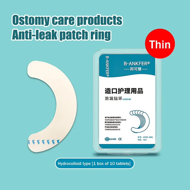 10-Pack Ostomy Barrier Strips | Hydrocolloid Flange Seal Tape Ostomy Barrier Strips QXL Thin