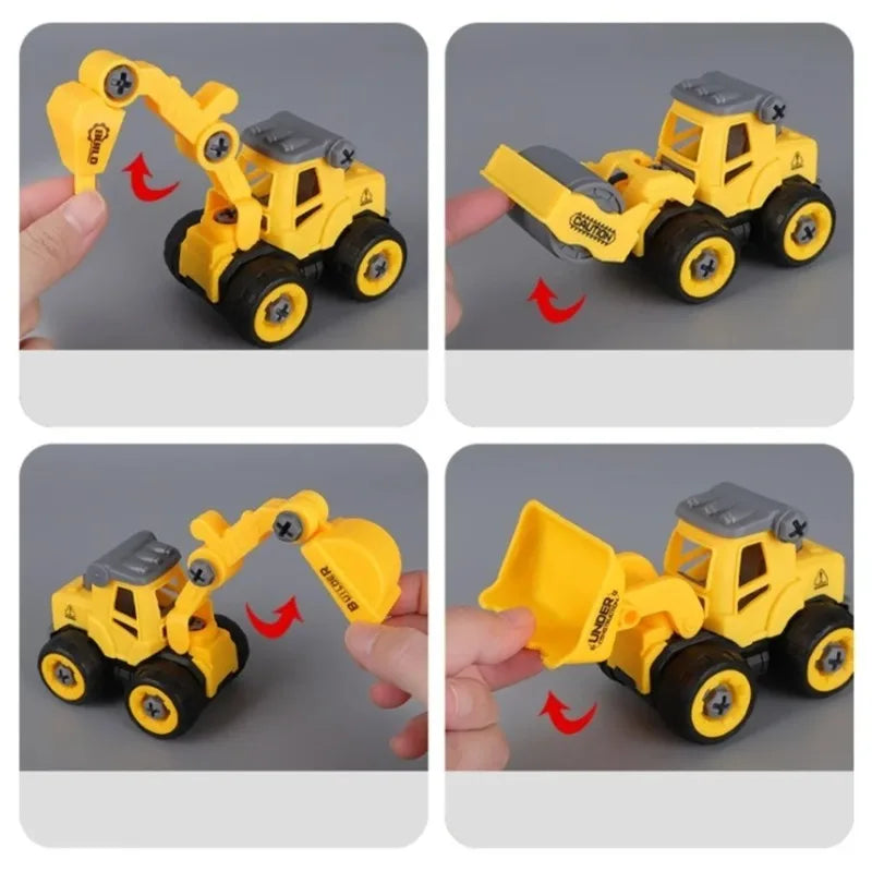Kids DIY Screw Construction Vehicle Toy – Build & Play Set DIY Assembly Toy QXL