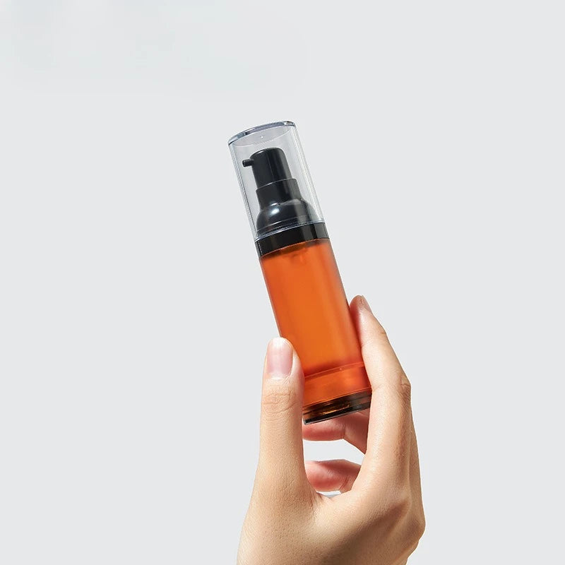 Airless Vacuum Pump Bottles 15ml 30ml 50ml – Brown Lightproof Airless Pump Bottle QXL
