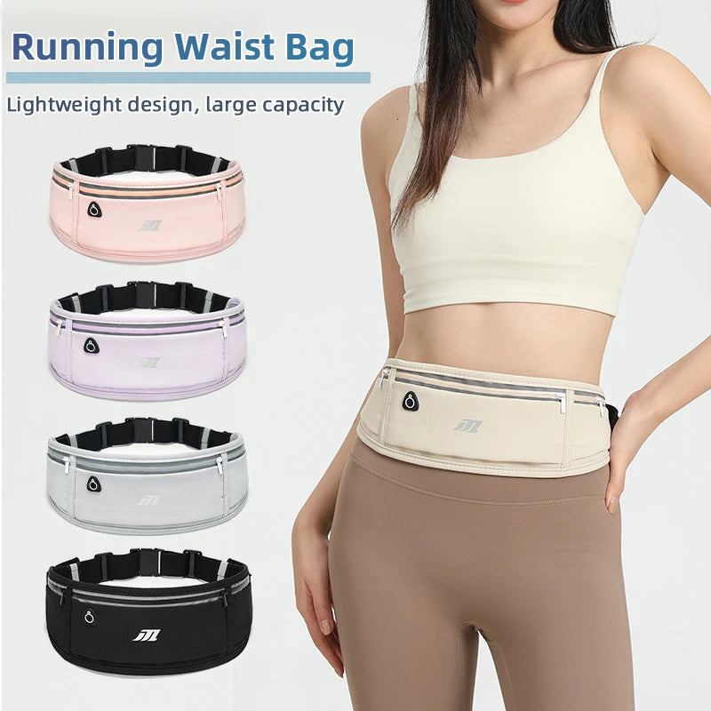 CWILKES 3-Pocket Running Waist Bag | Sports Belt Pouch Running Waist Bag QXL