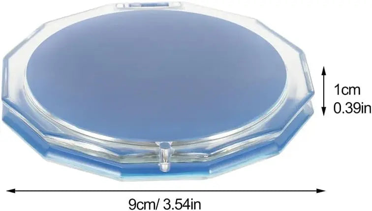 Foldable Pocket Makeup Mirror 2-Sided 10x Magnifying Compact Compact Makeup Mirror QXL