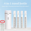 4-in-1 Leakproof Travel Dispenser Bottles | 4×30ml Refillable Travel Dispenser Bottle QXL White