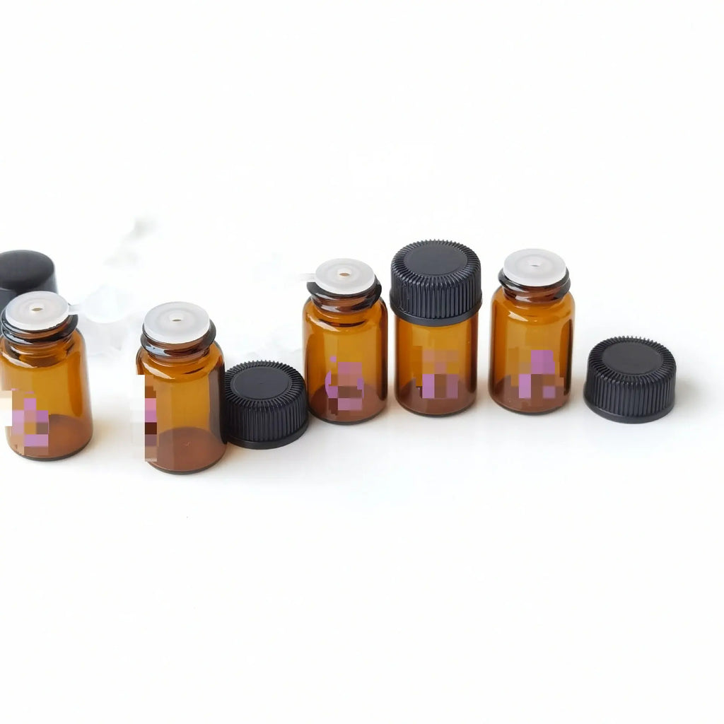 2ml Amber Glass Essential Oil Vials | 10/20/50-Pack Mini Bottles Essential Oil Vials QXL