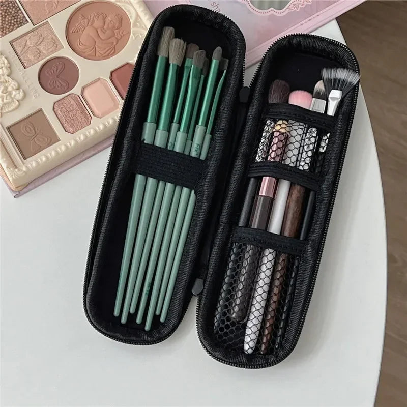 Waterproof Makeup Brush Bag | Double Zipper Travel Case Makeup Brush Bag QXL