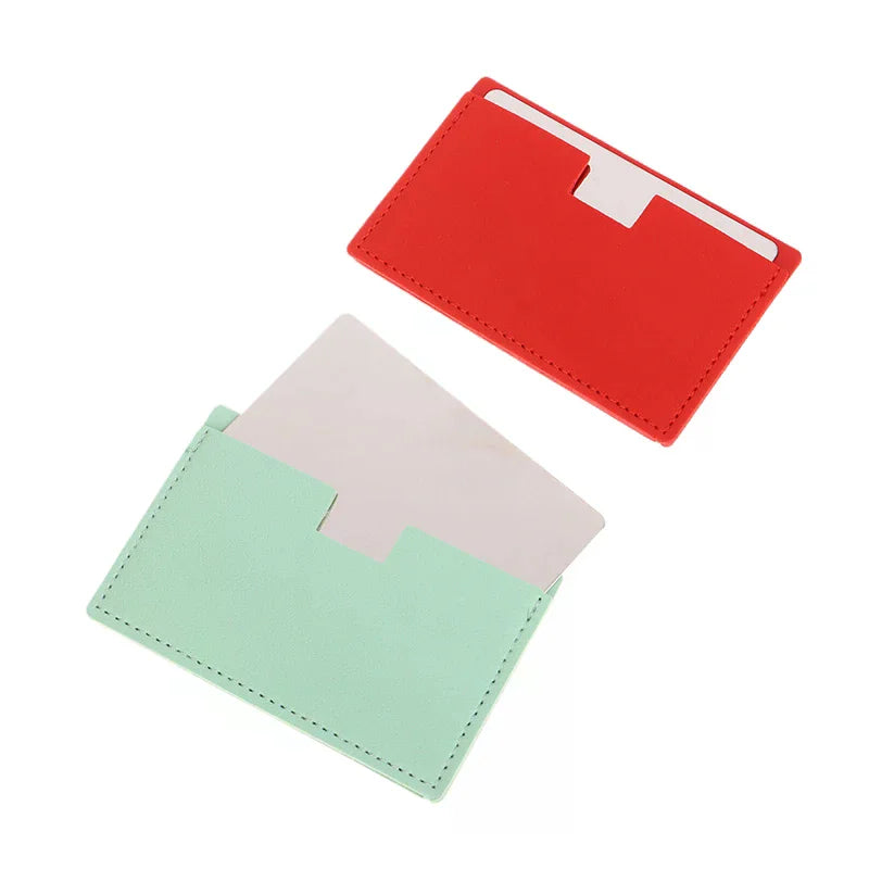 Shatterproof Pocket Makeup Mirror | PU Leather Card Mirror Pocket Makeup Mirror QXL