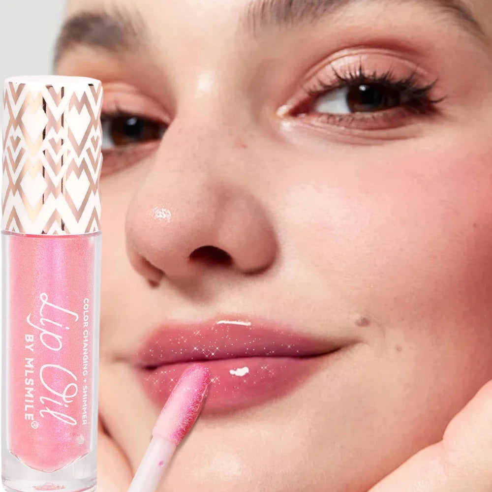 Pearlescent Glitter Lip Gloss – Moisturizing & Waterproof Glitter Lip Gloss QXL