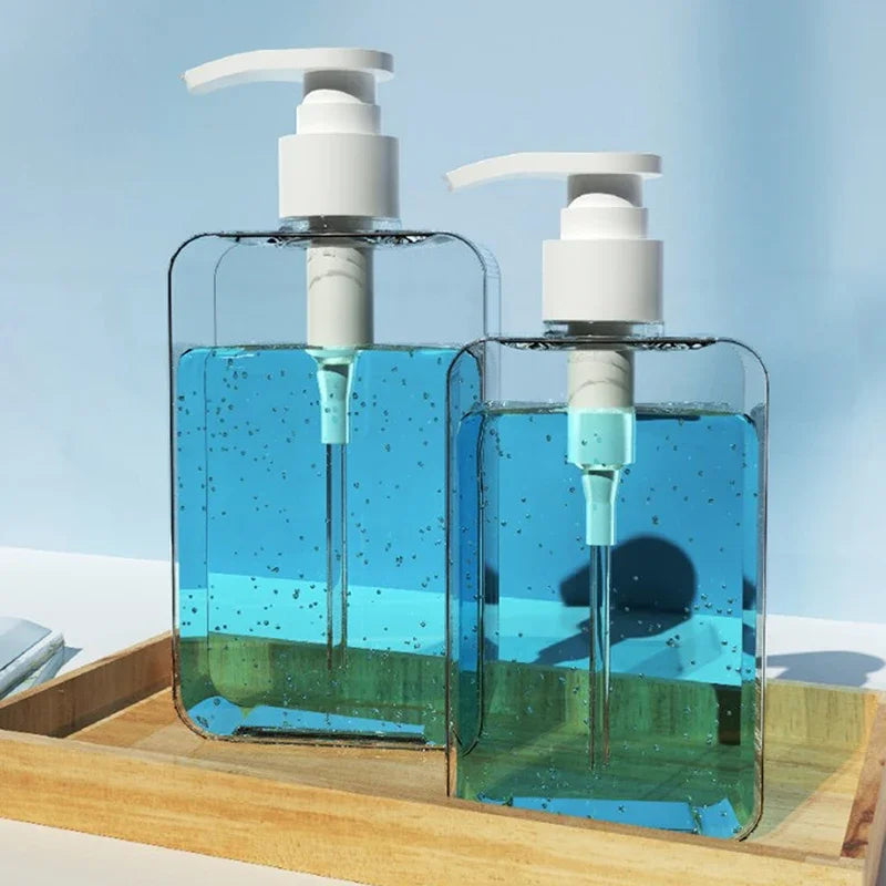 Transparent Square Soap Dispenser with Pump | 200–300ml Pump Soap Dispenser QXL